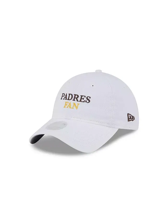 Женская белая регулируемая кепка 9TWENTY для болельщиков команды San Diego Padres New Era