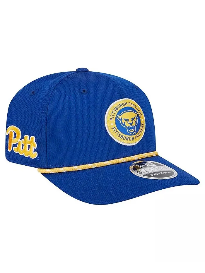 Мужская синяя шапка Pitt Panthers COOLERA 9SEVENTY Rope Stretch-Snap New Era