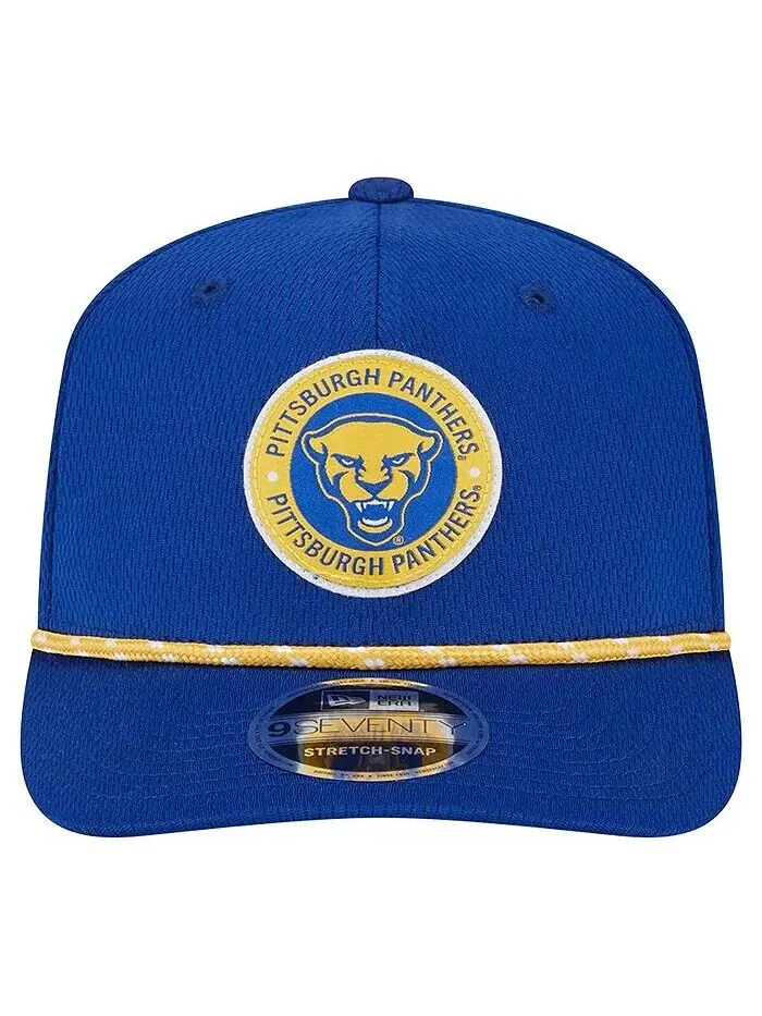 Мужская синяя шапка Pitt Panthers COOLERA 9SEVENTY Rope Stretch-Snap New Era — изображение 2 из 5