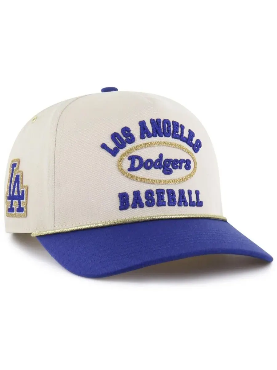 Кепка с принтом Stoney Clover Lane X Los Angeles Dodgers Glitter Rope Hitch '47 Brand, Natural Royal