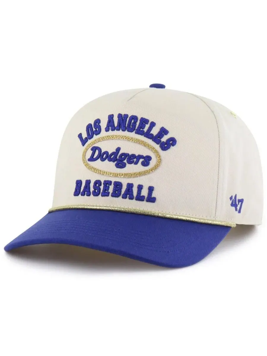 Кепка с принтом Stoney Clover Lane X Los Angeles Dodgers Glitter Rope Hitch '47 Brand, Natural Royal — изображение 2 из 3