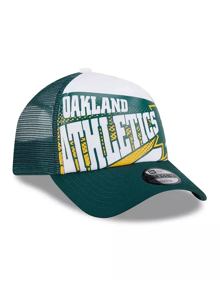 Большие мальчики и девочки зеленая Oakland Athletics Boom 9FORTY регулируемая шапка New Era — изображение 3 из 4