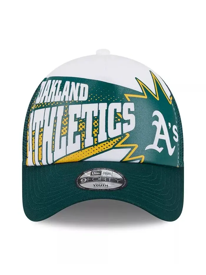 Большие мальчики и девочки зеленая Oakland Athletics Boom 9FORTY регулируемая шапка New Era — изображение 4 из 4