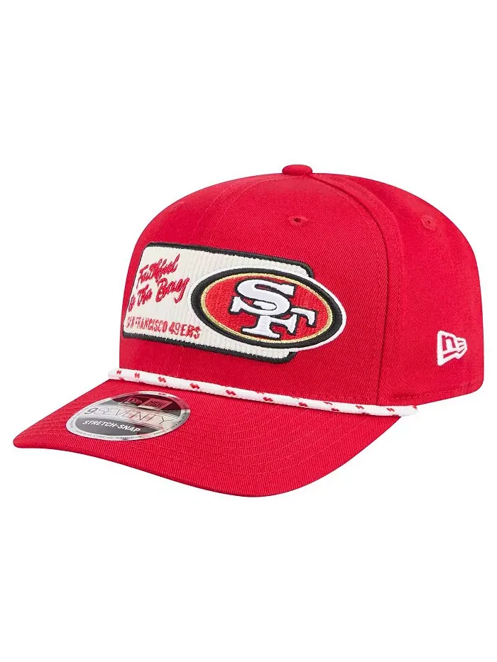 Мужская бейсболка Scarlet San Francisco 49ers Chant 9SEVENTY Stretch-Snap New Era
