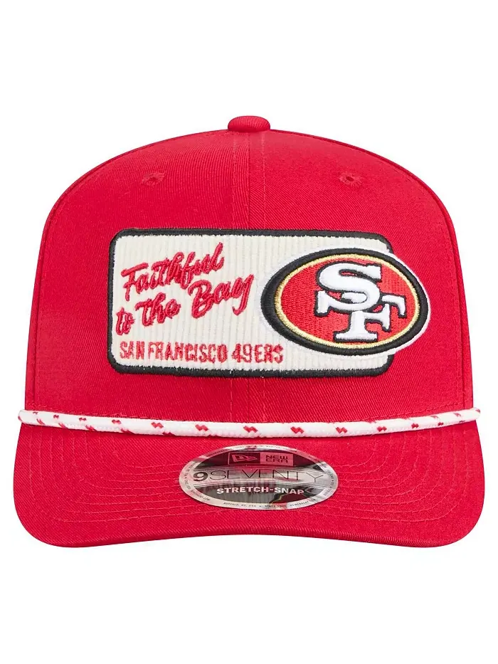 Мужская бейсболка Scarlet San Francisco 49ers Chant 9SEVENTY Stretch-Snap New Era — изображение 2 из 4