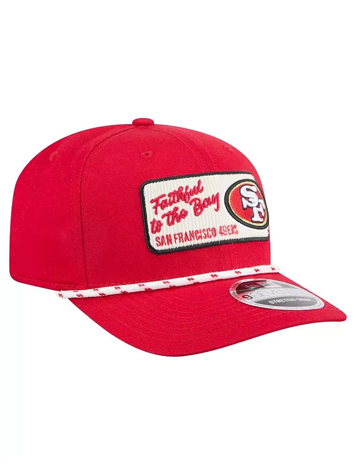 Мужская бейсболка Scarlet San Francisco 49ers Chant 9SEVENTY Stretch-Snap New Era — изображение 4 из 4