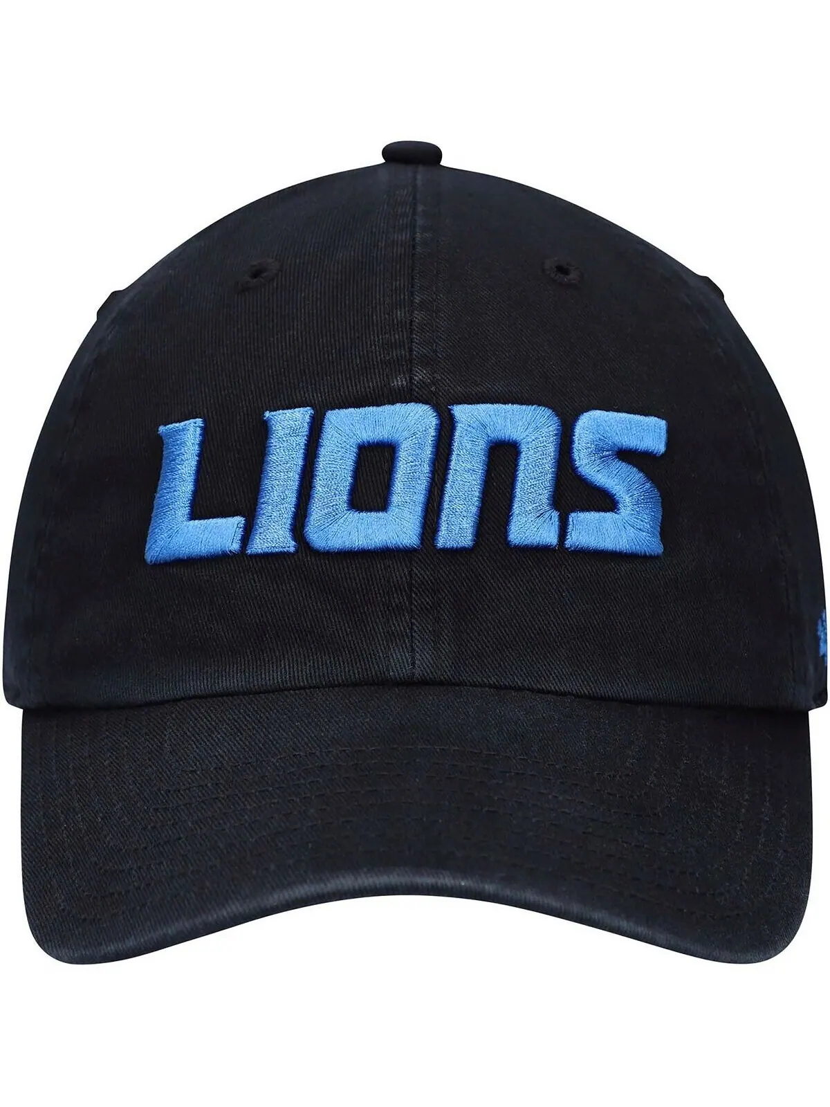 Мужская черная регулируемая шляпа Detroit Lions Clean Up Script '47 Brand — изображение 3 из 5, черный