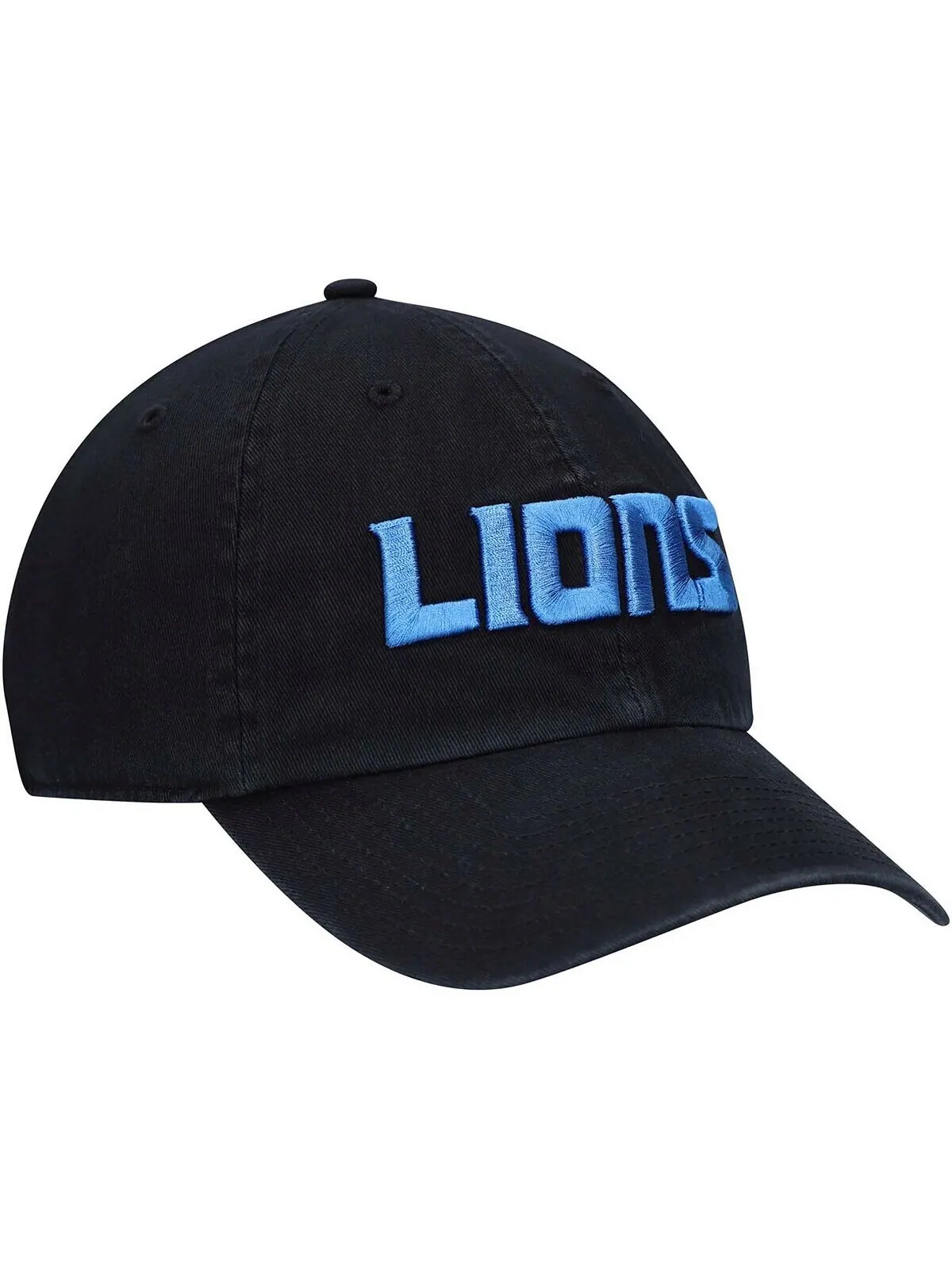Мужская черная регулируемая шляпа Detroit Lions Clean Up Script '47 Brand — изображение 4 из 5, черный
