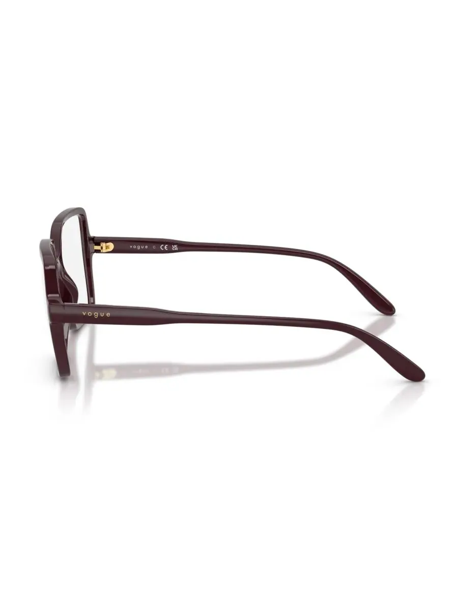 Женские квадратные очки, VO5702 Vogue Eyewear, Full Bordeaux — изображение 3 из 5