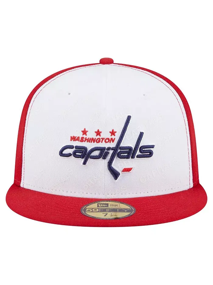 Мужская бело-красная шапка Washington Capitals Repeat Two-Tone 59FIFTY Fitted New Era — изображение 4 из 5