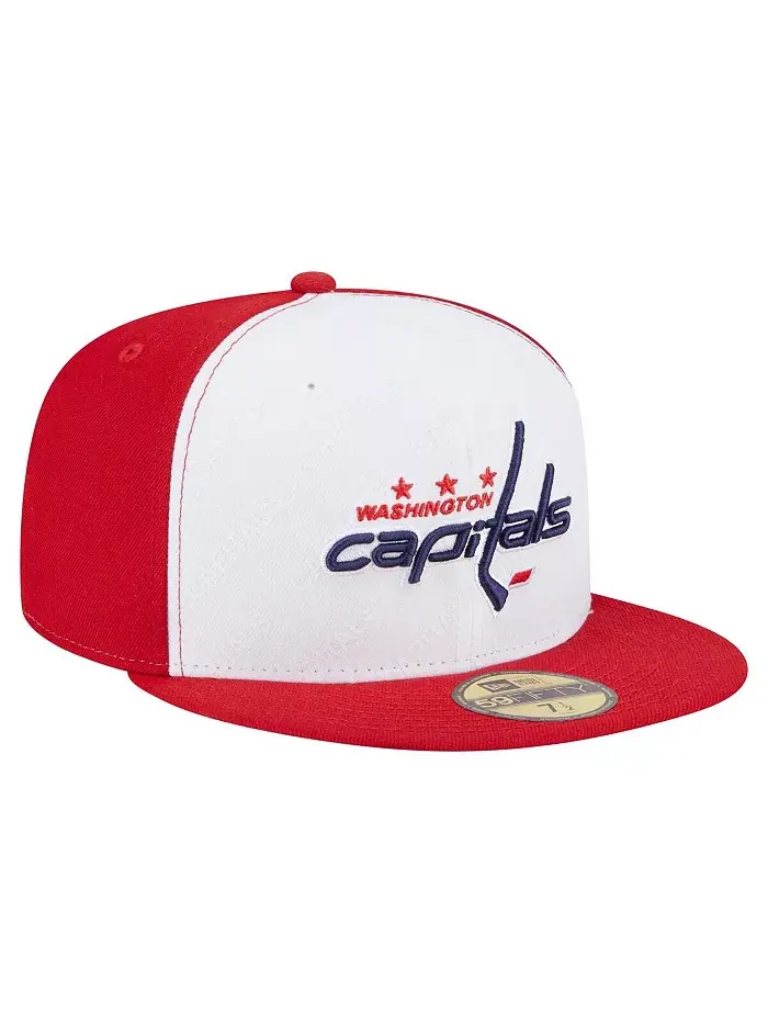 Мужская бело-красная шапка Washington Capitals Repeat Two-Tone 59FIFTY Fitted New Era — изображение 5 из 5