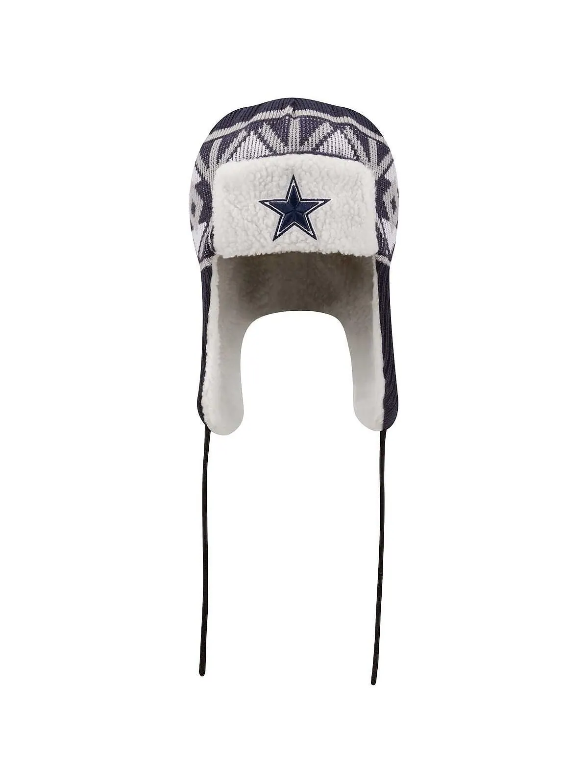 Мужская темно-синяя вязаная шапка-траппер Dallas Cowboys New Era — изображение 3 из 4, темно-синий