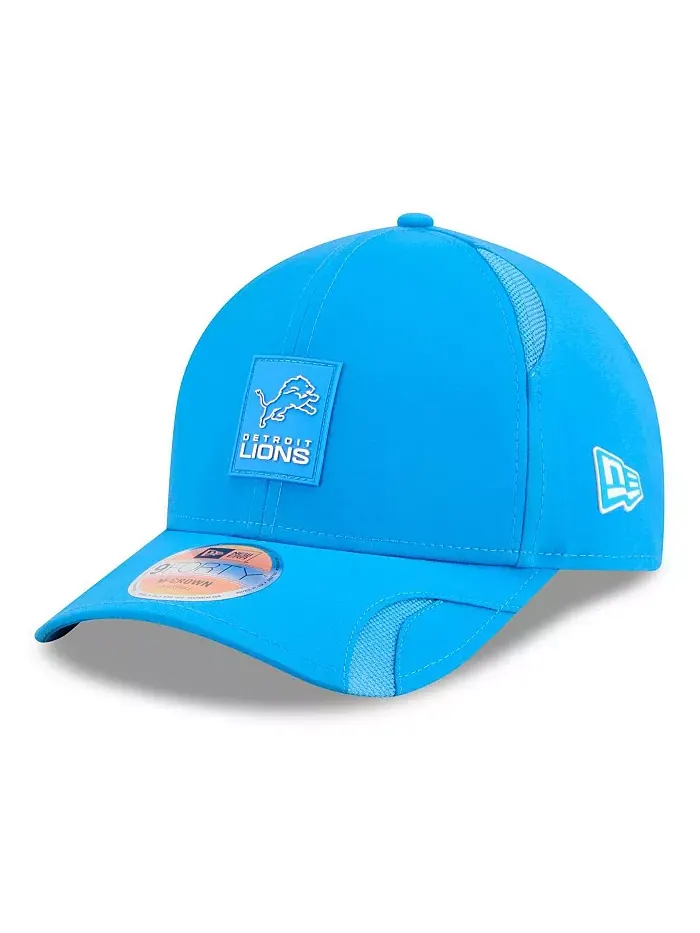 Регулируемая бейсболка Blue Detroit Lions 2025 Sideline 9FORTY для больших мальчиков и девочек New