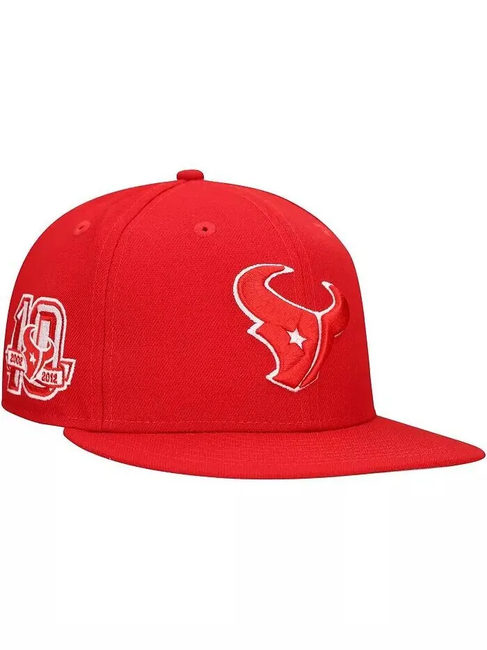 Мужская красная бейсболка Houston Texans с основной нашивкой 59FIFTY New Era