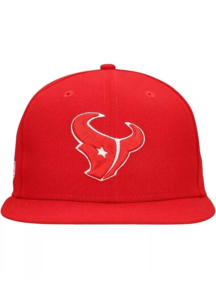 Мужская красная бейсболка Houston Texans с основной нашивкой 59FIFTY New Era — изображение 3 из 5