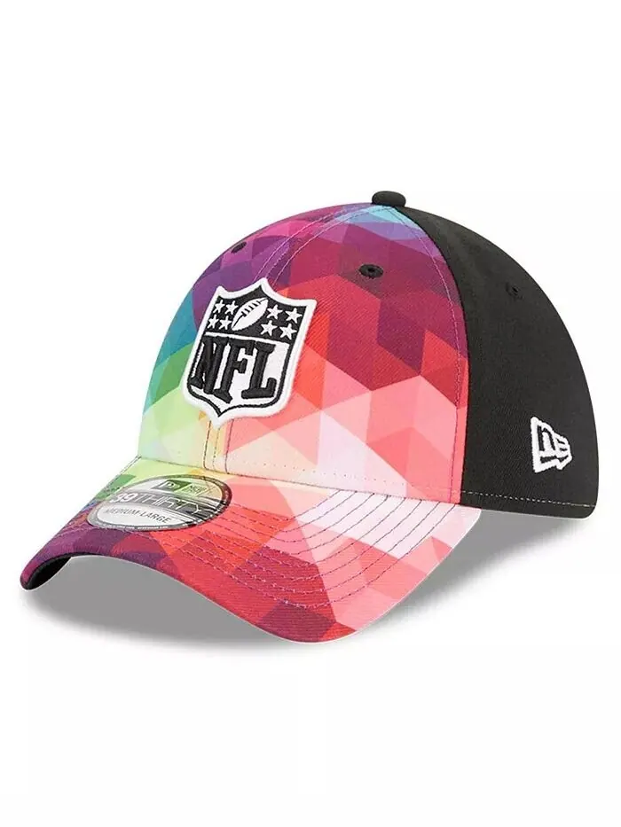 Мужская и женская разноцветная черная кепка Shield Merchandise 2023 NFL Crucial Catch 39THIRTY Flex