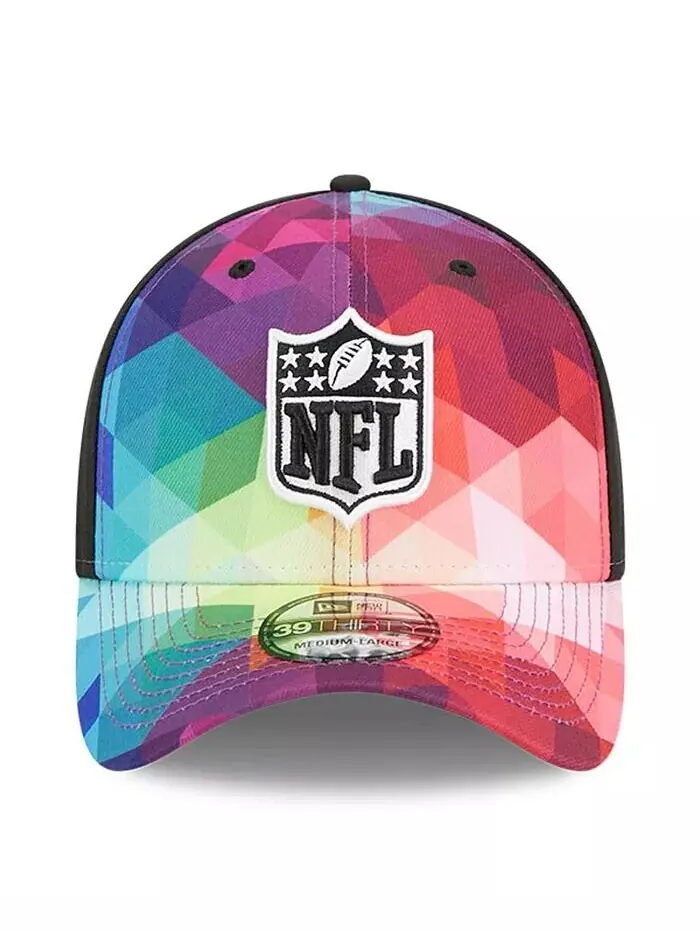 Мужская и женская разноцветная черная кепка Shield Merchandise 2023 NFL Crucial Catch 39THIRTY Flex — изображение 2 из 4