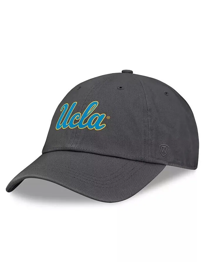 Мужская кепка Heather Charcoal UCLA Bruins Team Logo Washed Adjustable Hat Top of the World