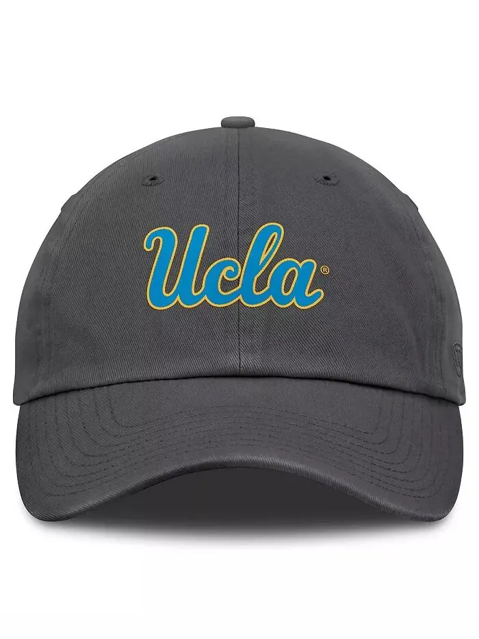 Мужская кепка Heather Charcoal UCLA Bruins Team Logo Washed Adjustable Hat Top of the World — изображение 2 из 4