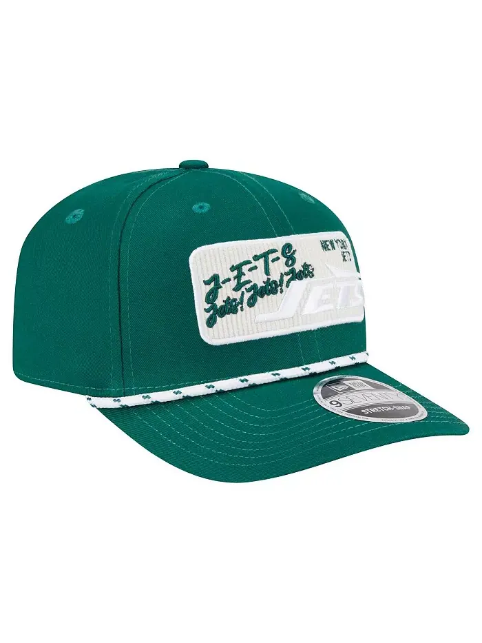 Мужская зеленая кепка New York Jets Chant 9SEVENTY Stretch-Snap New Era — изображение 3 из 4