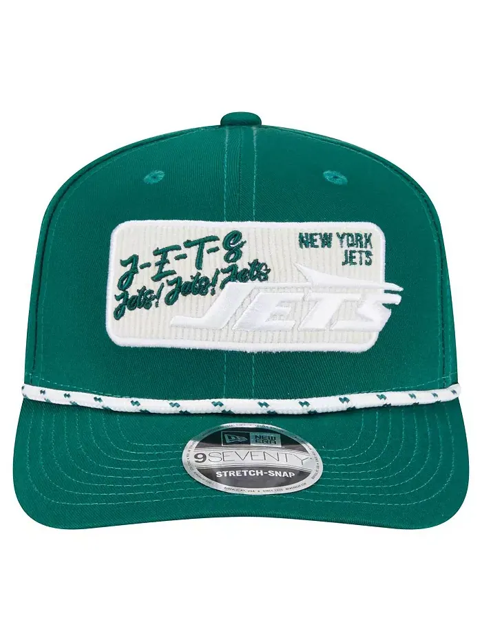 Мужская зеленая кепка New York Jets Chant 9SEVENTY Stretch-Snap New Era — изображение 4 из 4