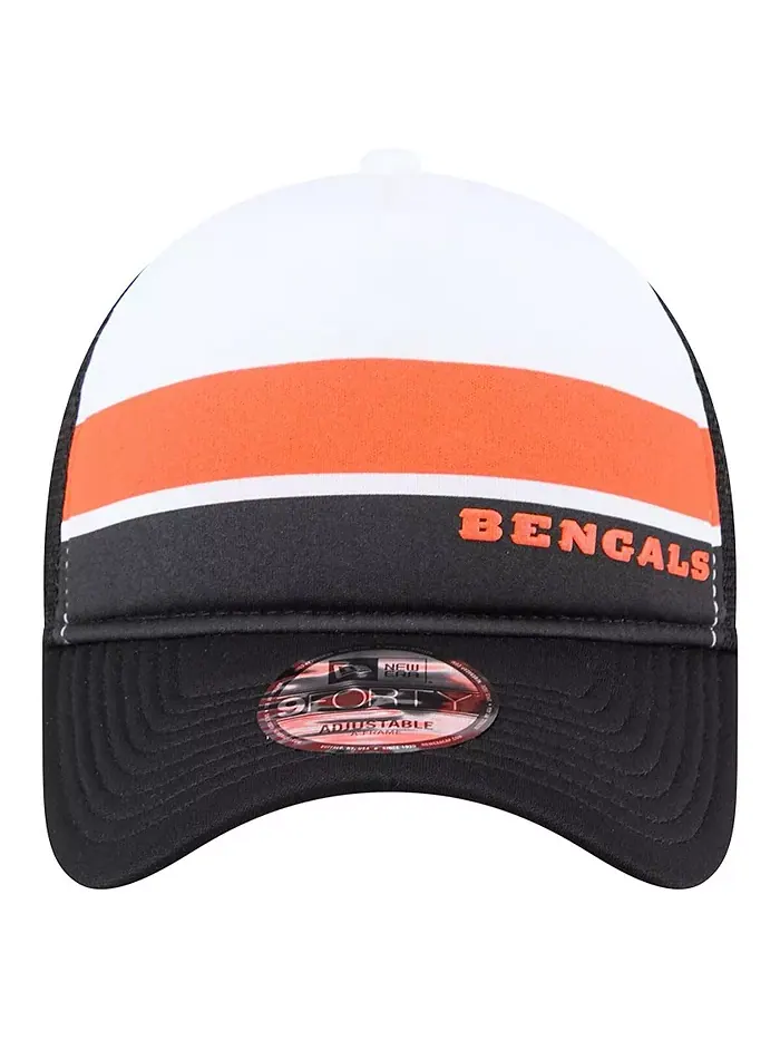 Черная кепка Trucker Cincinnati Bengals Sport Night Color Block 9FORTY с регулируемой рамкой New Era — изображение 5 из 5