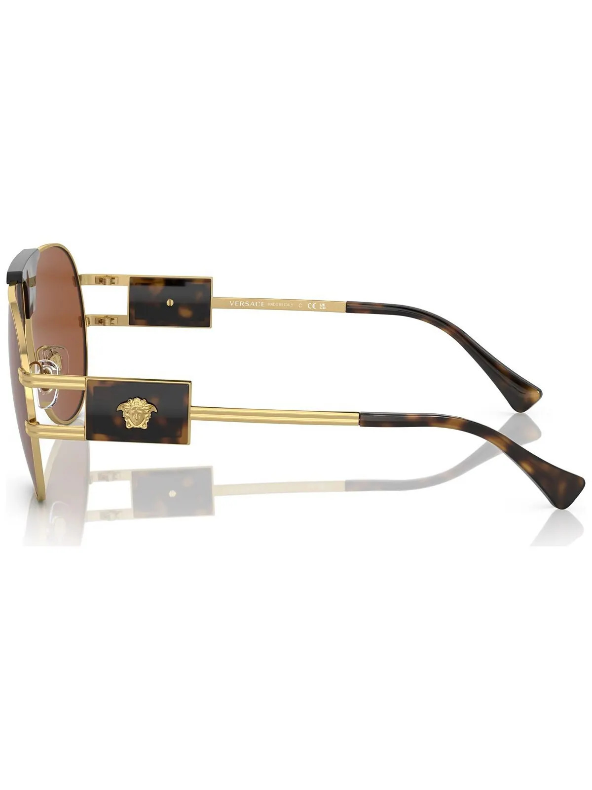 Мужские солнцезащитные очки, VE225263-X 63 Versace — изображение 5 из 6, коричневый