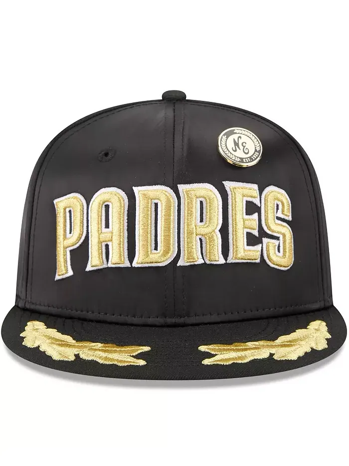 Мужская черная бейсболка San Diego Padres 2025 59FIFTY Day Gold Leaf 59FIFTY Fitted Hat New Era — изображение 2 из 4