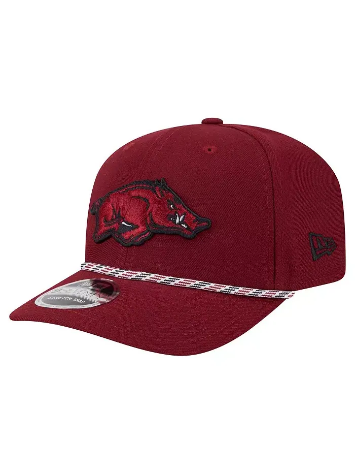 Мужская шапка Cardinal Arkansas Razorbacks Game Day Multi-Rope 9SEVENTY Stretch-Snap New Era