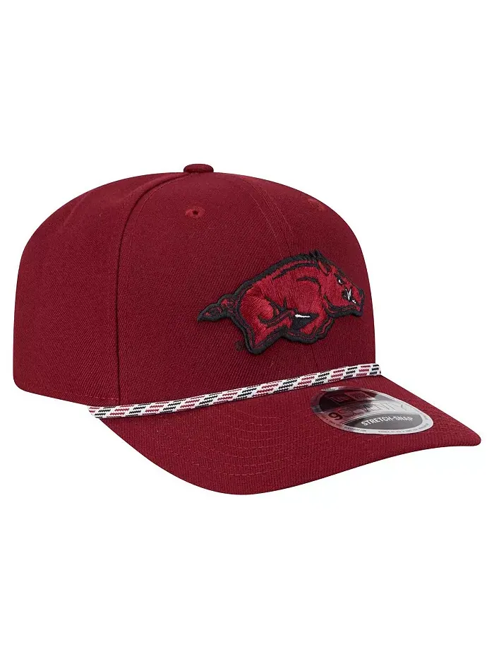 Мужская шапка Cardinal Arkansas Razorbacks Game Day Multi-Rope 9SEVENTY Stretch-Snap New Era — изображение 4 из 5