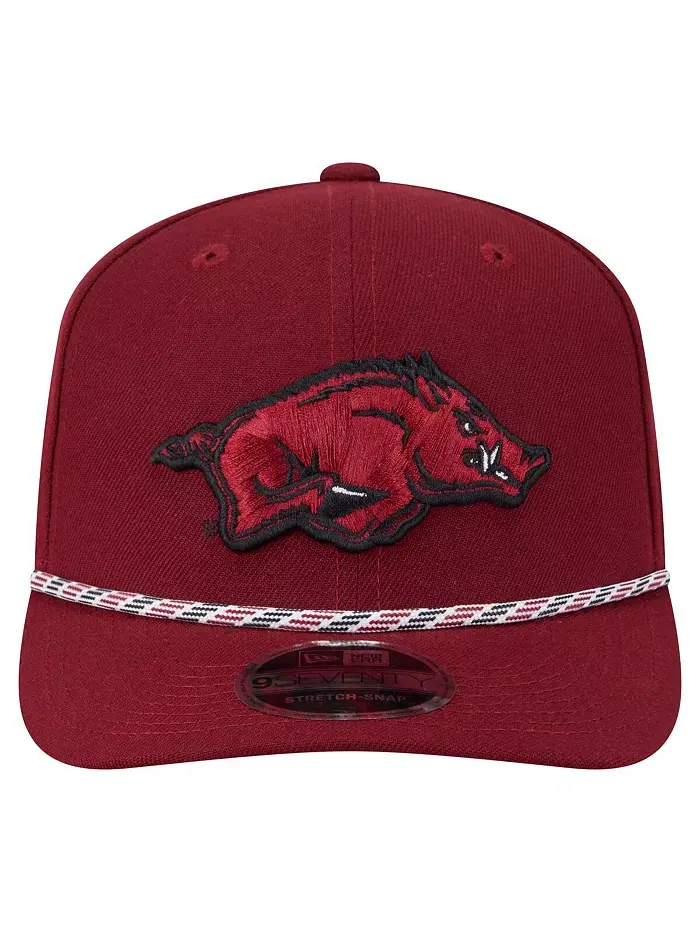Мужская шапка Cardinal Arkansas Razorbacks Game Day Multi-Rope 9SEVENTY Stretch-Snap New Era — изображение 5 из 5