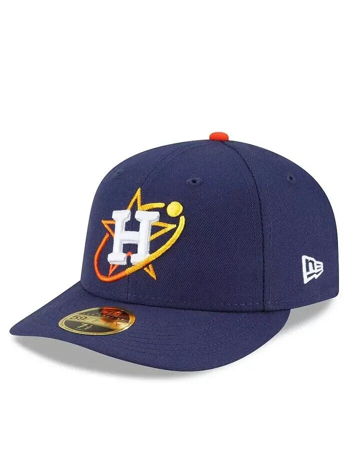 Мужская темно-синяя приталенная шляпа Houston Astros City Connect Low Profile 59FIFTY New Era — изображение 3 из 4