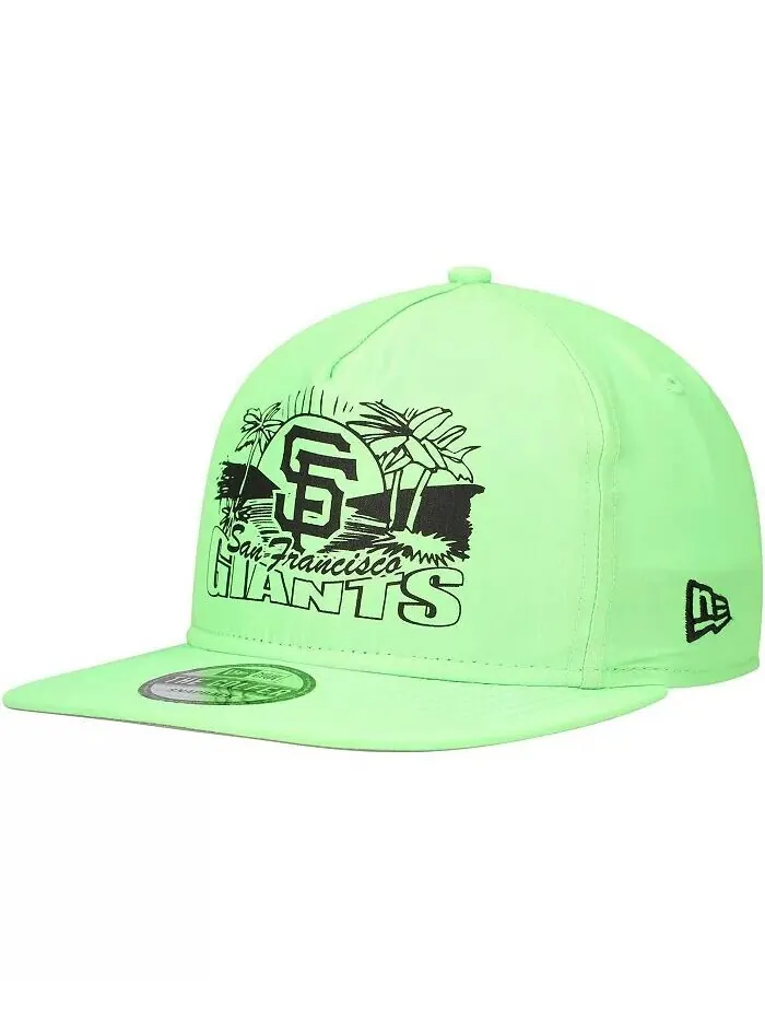 Мужская зеленая бейсболка-кнопка для гольфа San Francisco Giants Neon New Era
