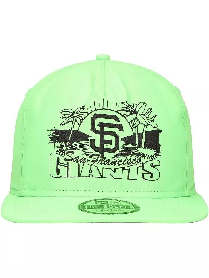 Мужская зеленая бейсболка-кнопка для гольфа San Francisco Giants Neon New Era — изображение 3 из 4