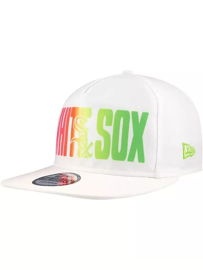 Мужская белая бейсболка Chicago White Sox Spring Spectrum Golfer Snapback New Era