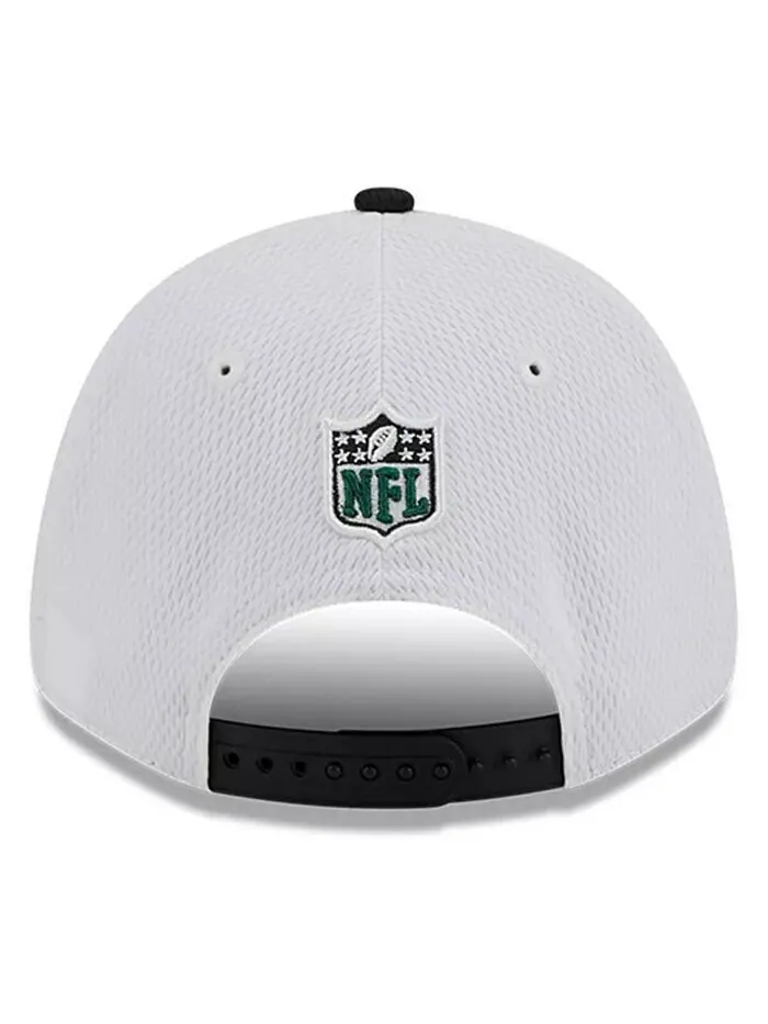 Мужская белая/черная регулируемая кепка New York Jets 2023 Sideline 9FORTY New Era — изображение 2 из 4