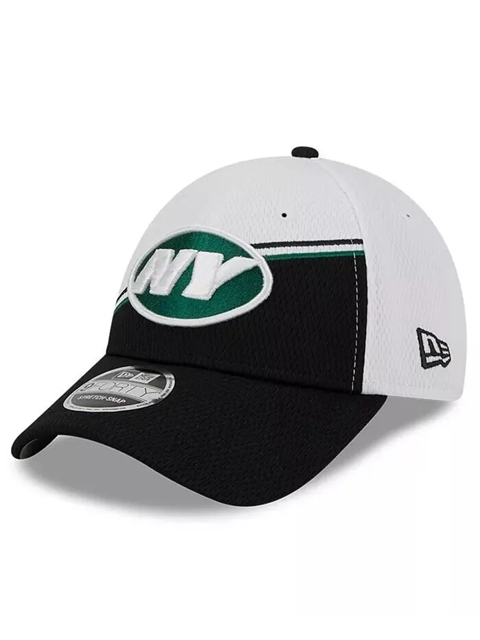 Мужская белая/черная регулируемая кепка New York Jets 2023 Sideline 9FORTY New Era — изображение 4 из 4