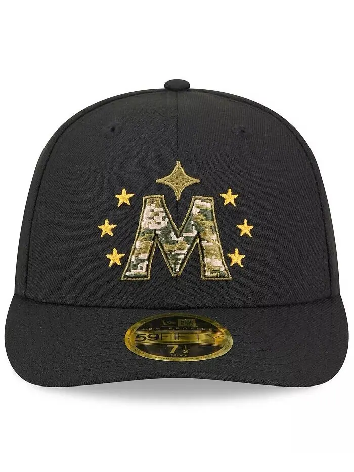 Мужская черная кепка Minnesota Twins 2024 ко Дню вооруженных сил с низким профилем 59FIFTY New Era — изображение 3 из 4