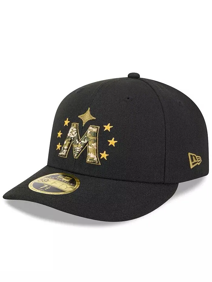 Мужская черная кепка Minnesota Twins 2024 ко Дню вооруженных сил с низким профилем 59FIFTY New Era — изображение 4 из 4
