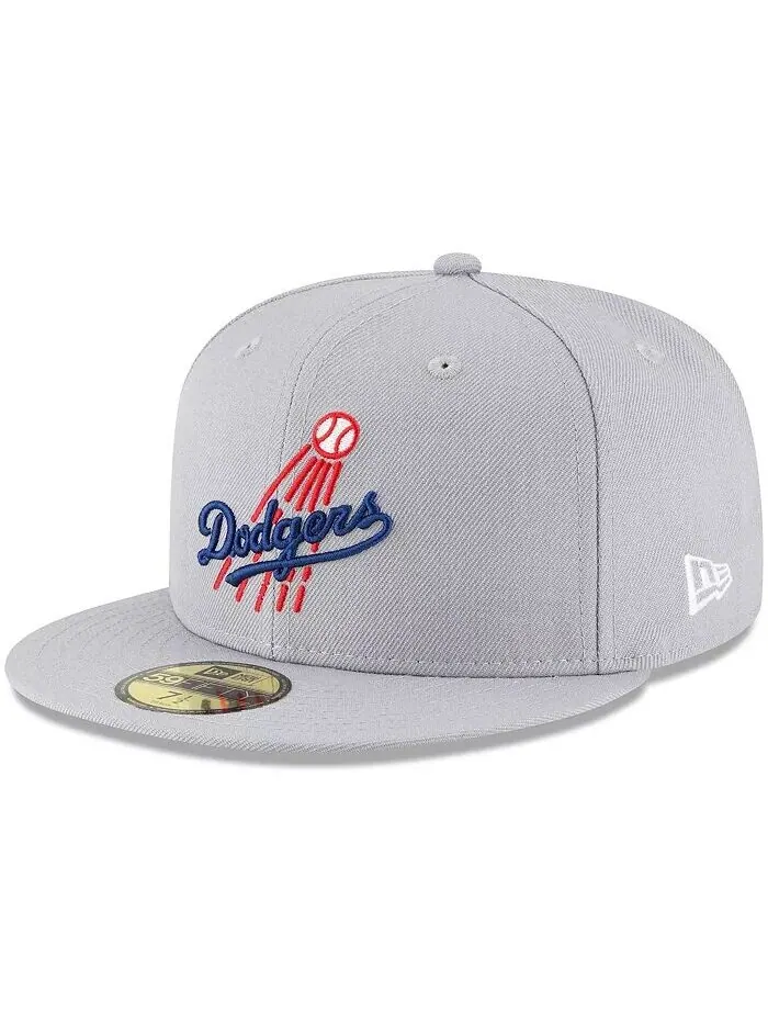Мужская серая кепка с логотипом Los Angeles Dodgers Cooperstown Collection 59Fifty New Era — изображение 1 из 1