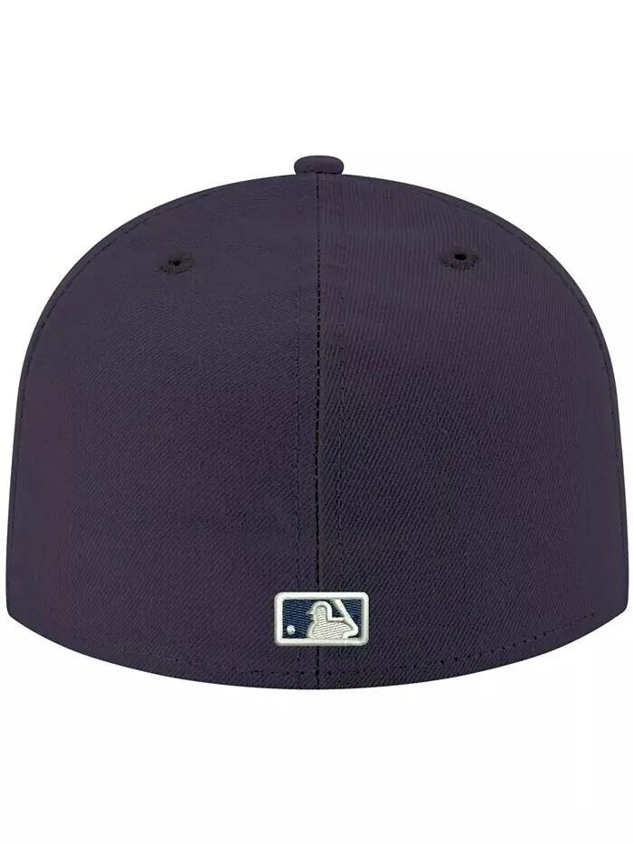 Мужская темно-синяя шляпа с логотипом St. Louis Cardinals белая 59FIFTY приталенная шляпа New Era — изображение 4 из 4