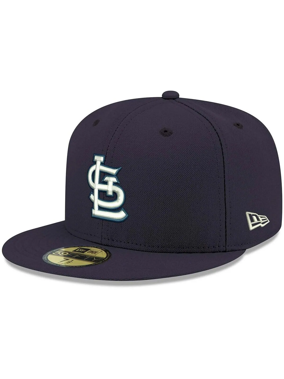 Мужская темно-синяя шляпа с логотипом St. Louis Cardinals белая 59FIFTY приталенная шляпа New Era