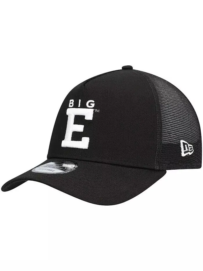 Мужская черная кепка Dale Earnhardt Big E Legends 9FORTY A-Frame Trucker Snapback New Era — изображение 2 из 5
