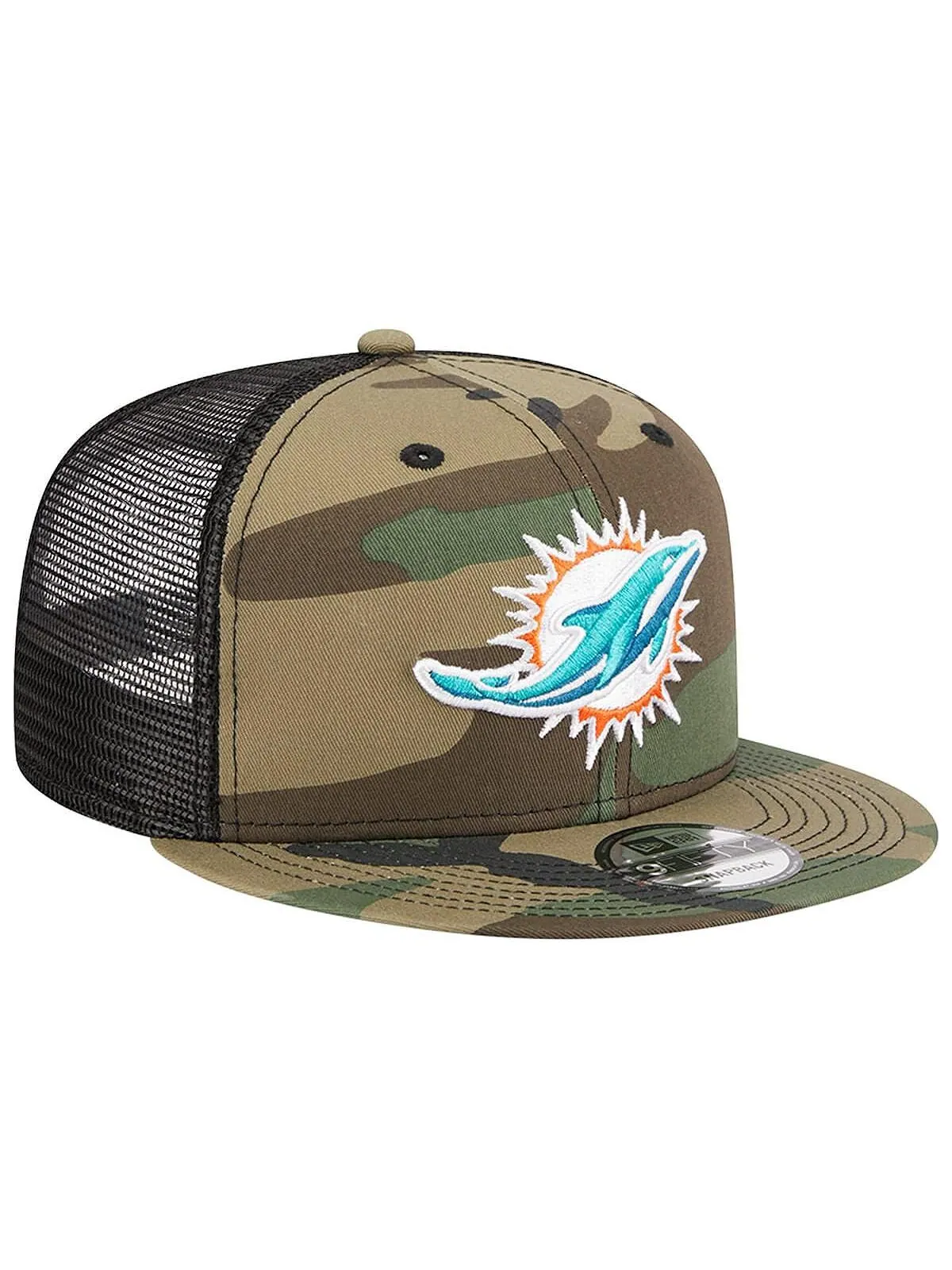 Мужская камуфляжная кепка Snapback Miami Dolphins Main Trucker 9FIFTY New Era — изображение 2 из 4