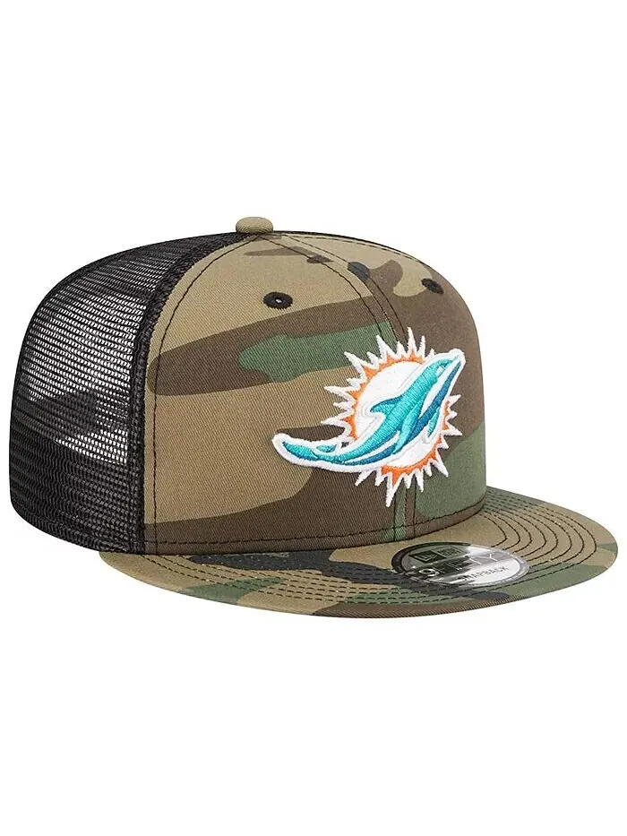 Мужская камуфляжная кепка Snapback Miami Dolphins Main Trucker 9FIFTY New Era — изображение 2 из 4