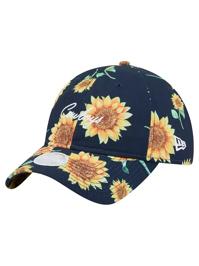 Женская регулируемая кепка 9TWENTY Dallas Cowboys Adventure Sunflower в синем цвете New Era