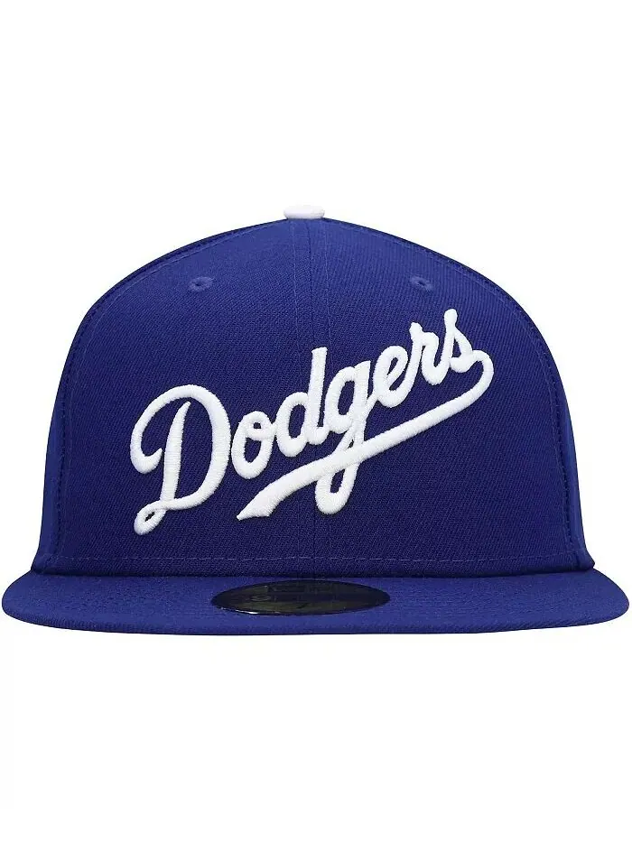 Мужская приталенная кепка Royal Los Angeles Dodgers белого цвета 59FIFTY New Era — изображение 3 из 5
