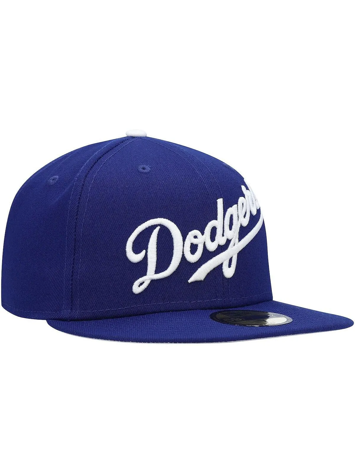 Мужская приталенная кепка Royal Los Angeles Dodgers белого цвета 59FIFTY New Era — изображение 4 из 5, королевский