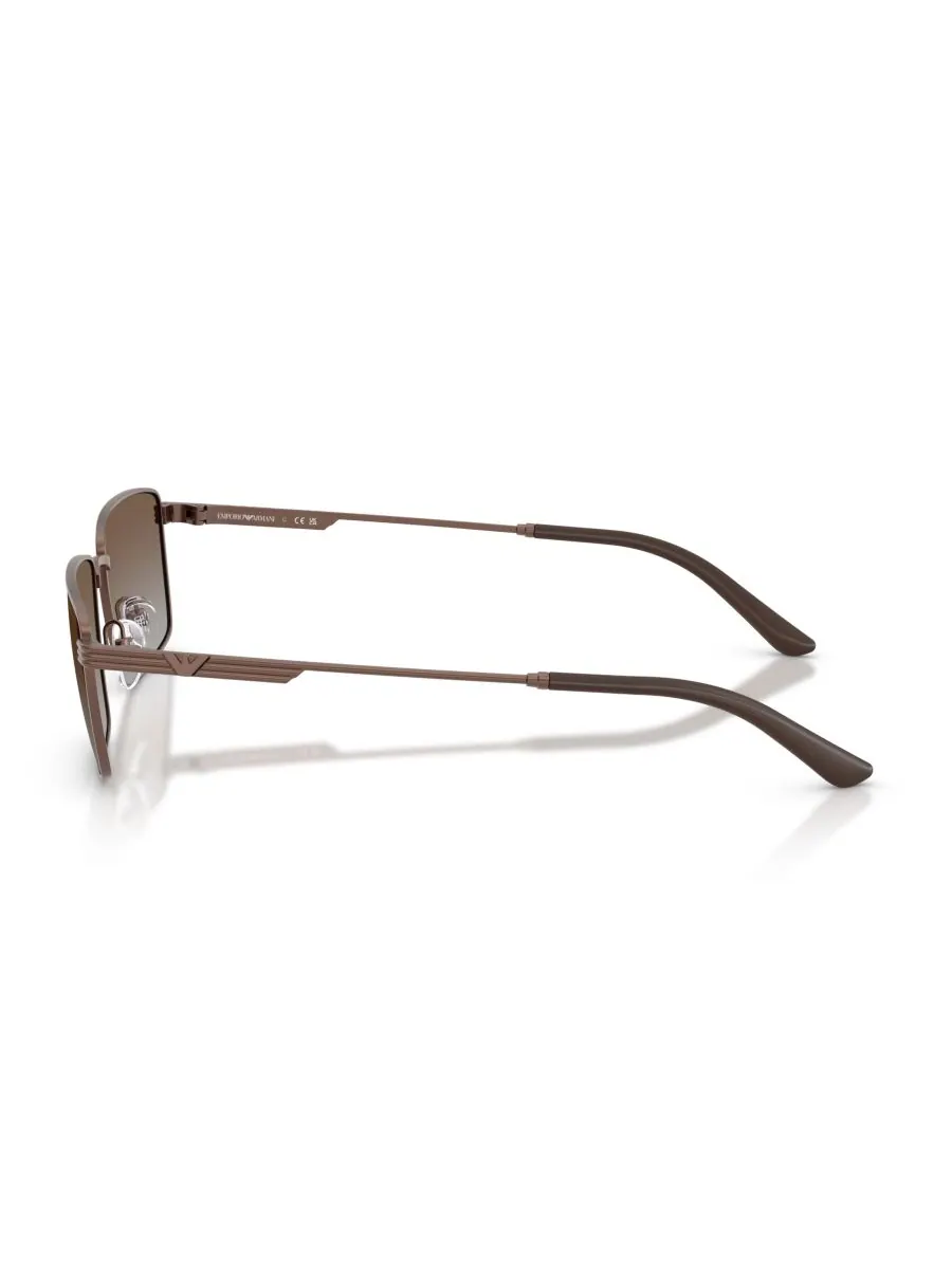 Мужские прямоугольные солнцезащитные очки, EA2169 Emporio Armani, Matte Bronze — изображение 2 из 4