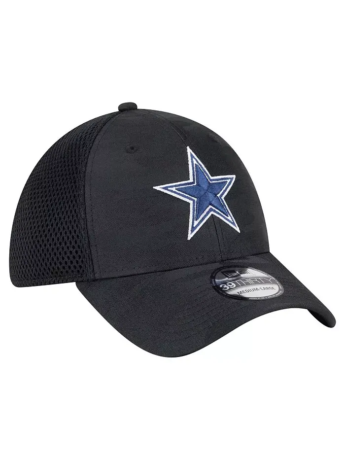 Мужская черная шапка Dallas Cowboys Active Camo 39THIRTY Flex New Era — изображение 4 из 5